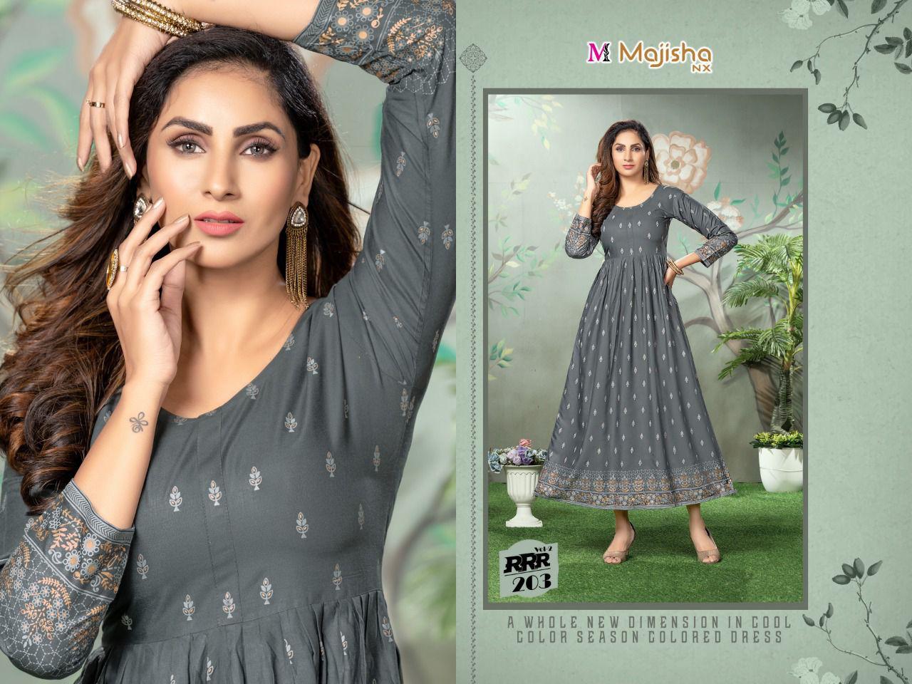 Majisha Nx Rrr 2 Wholesale Anarkali Kurti Collection